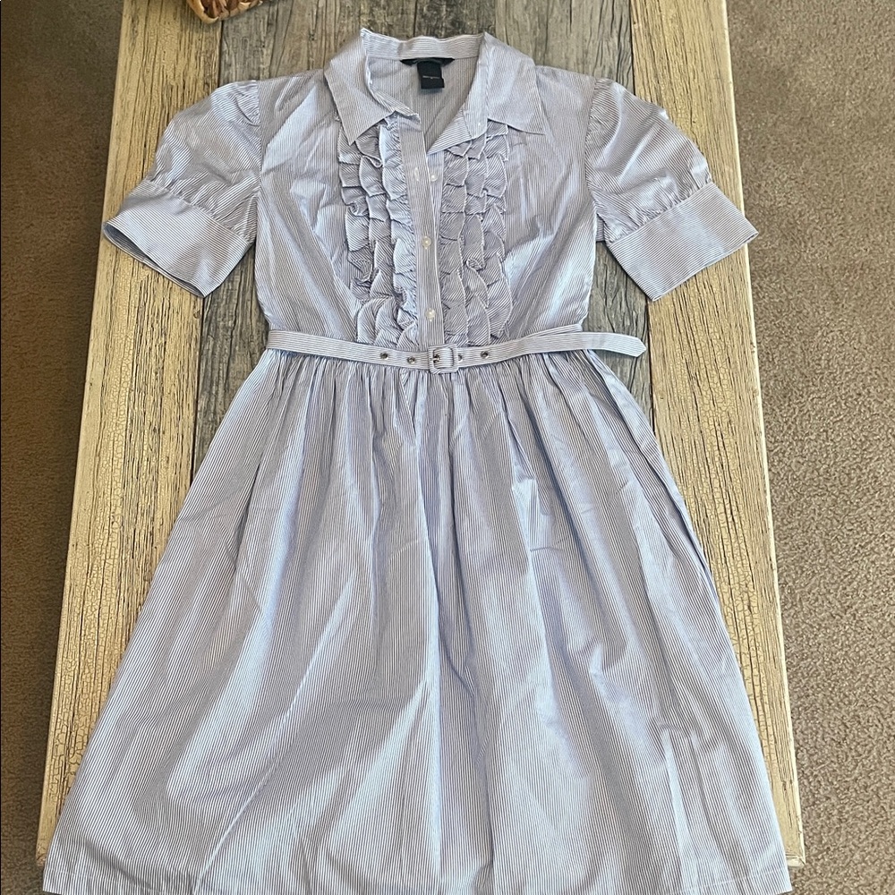 Victoria's Secret Light Blue Ruffle Front Midi Dress